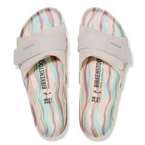 New Birkenstock Oita Wave antique white suede